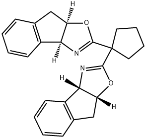 (3aS,3'aS,8aR,8'aR)-2,2'-Cyclopentylidenebis[3a,8a-dihydr
o-8H-indeno[1,2-d]oxazole] Structural