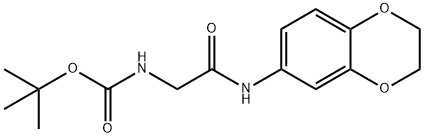 tert-butyl N-{[(2,3-dihydro-1,4-benzodioxin-6-yl)carbamoyl]methyl}carbamate Structural
