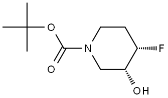 tert-butyl Cis-4-Fluoro-3-hydroxypiperidine-1-carboxylate racemate Structural