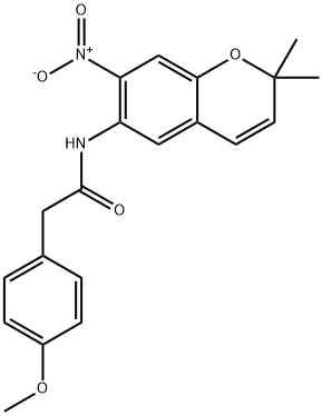 N-(2,2-dimethyl-7-nitro-2H-chromen-6-yl)-2-(4-methoxyphenyl)acetamide Structural