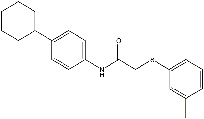 N-(4-cyclohexylphenyl)-2-[(3-methylphenyl)sulfanyl]acetamide