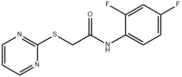 N-(2,4-difluorophenyl)-2-(pyrimidin-2-ylsulfanyl)acetamide Structural