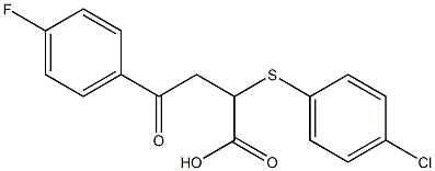 2-[(4-chlorophenyl)sulfanyl]-4-(4-fluorophenyl)-4-oxobutanoic acid Structural