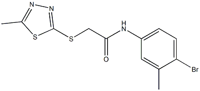 N-(4-bromo-3-methylphenyl)-2-[(5-methyl-1,3,4-thiadiazol-2-yl)sulfanyl]acetamide Structural