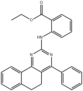 ethyl 2-({4-phenyl-5H,6H-benzo[h]quinazolin-2-yl}amino)benzoate Structural