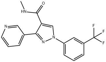 N-methyl-3-(pyridin-3-yl)-1-[3-(trifluoromethyl)phenyl]-1H-pyrazole-4-carboxamide Structural