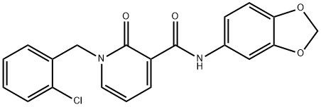 N-(2H-1,3-benzodioxol-5-yl)-1-[(2-chlorophenyl)methyl]-2-oxo-1,2-dihydropyridine-3-carboxamide Structural