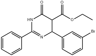 ethyl 4-(3-bromophenyl)-6-hydroxy-2-phenyl-4,5-dihydropyrimidine-5-carboxylate Structural