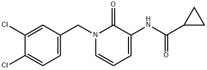 N-{1-[(3,4-dichlorophenyl)methyl]-2-oxo-1,2-dihydropyridin-3-yl}cyclopropanecarboxamide Structural