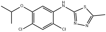 N-[2,4-dichloro-5-(propan-2-yloxy)phenyl]-5-methyl-1,3,4-thiadiazol-2-amine Structural