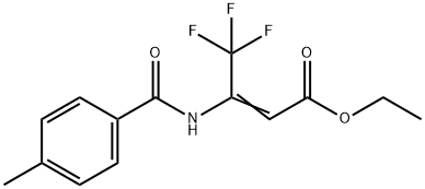 ethyl (2E)-4,4,4-trifluoro-3-[(4-methylphenyl)formamido]but-2-enoate Structural