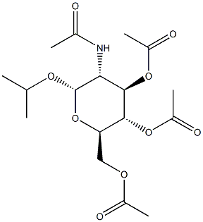 Isopropyl 2-(acetylamino)-2-deoxy á-D-glucopyranoside 3,4,6-triacetate Structural
