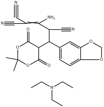 2-AMINO-4-(1,3-BENZODIOXOL-5-YL)-4-(2,2-DIMETHYL-4,6-DIOXO-1,3-DIOXAN-5-YL)-1-BUTENE-1,1,3-TRICARBONITRILE, TRIETHYLAMINE SALT