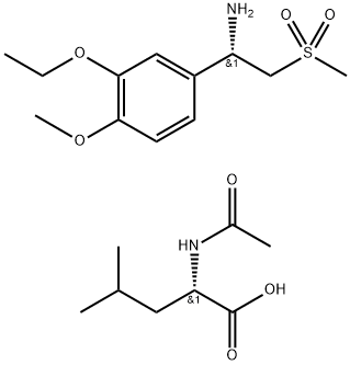 (S)-1-(3-Ethoxy-4-Methoxyphenyl)-2-(Methylsulfonyl)ethylaMine N-acetyl-L-leucine salt Structural Picture