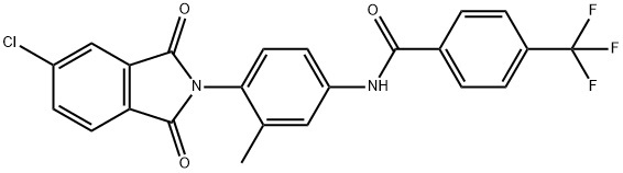 N-[4-(5-chloro-1,3-dioxo-2,3-dihydro-1H-isoindol-2-yl)-3-methylphenyl]-4-(trifluoromethyl)benzamide Structural