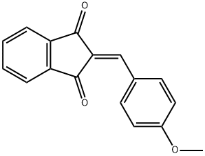 Indane-1,3-dione, 2-(4-methoxybenzylideno)- Structural
