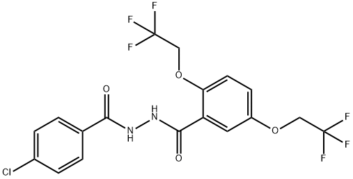 N'-[2,5-bis(2,2,2-trifluoroethoxy)benzoyl]-4-chlorobenzohydrazide Structural