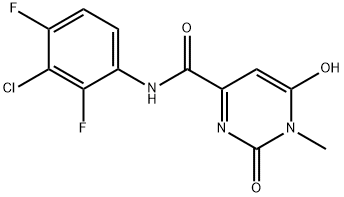 N-(3-chloro-2,4-difluorophenyl)-6-hydroxy-1-methyl-2-oxo-1,2-dihydropyrimidine-4-carboxamide Structural