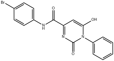 N-(4-bromophenyl)-6-hydroxy-2-oxo-1-phenyl-1,2-dihydropyrimidine-4-carboxamide Structural