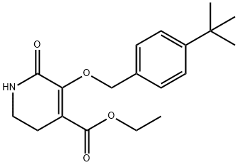 ethyl 5-[(4-tert-butylphenyl)methoxy]-6-oxo-1,2,3,6-tetrahydropyridine-4-carboxylate Structural