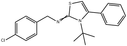 N-[(2Z)-3-tert-butyl-4-phenyl-2,3-dihydro-1,3-thiazol-2-ylidene]-1-(4-chlorophenyl)methanamine Structural