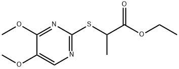 ethyl 2-[(4,5-dimethoxypyrimidin-2-yl)sulfanyl]propanoate Structural