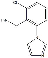 [2-chloro-6-(1H-imidazol-1-yl)phenyl]methanamine Structural