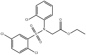 ethyl 2-[N-(2-chlorophenyl)2,5-dichlorobenzenesulfonamido]acetate Structural