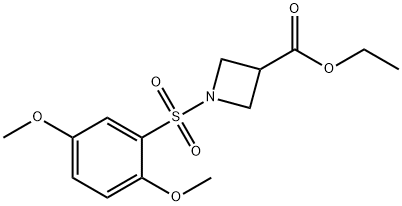 ethyl 1-(2,5-dimethoxybenzenesulfonyl)azetidine-3-carboxylate Structural