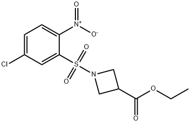 ethyl 1-(5-chloro-2-nitrobenzenesulfonyl)azetidine-3-carboxylate Structural