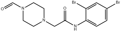 N-(2,4-dibromophenyl)-2-(4-formylpiperazin-1-yl)acetamide Structural