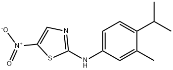 N-[3-methyl-4-(propan-2-yl)phenyl]-5-nitro-1,3-thiazol-2-amine Structural