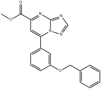 methyl 7-[3-(benzyloxy)phenyl][1,2,4]triazolo[1,5-a]pyrimidine-5-carboxylate Structural
