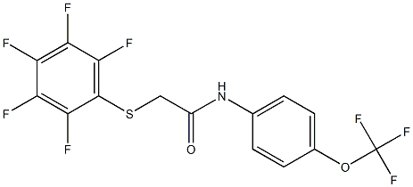 2-[(2,3,4,5,6-pentafluorophenyl)sulfanyl]-N-[4-(trifluoromethoxy)phenyl]acetamide