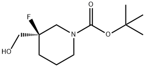 tert-butyl (3r)-3-fluoro-3-(hydroxymethyl)piperidine-1-carboxylate Structural