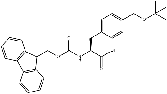 Fmoc-L-4-hydroxymethyl(tBu)-Phenylalanine Structural