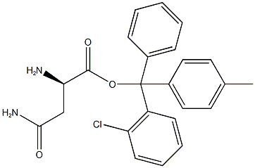 H-D-ASN-2-CHLOROTRITYL RESIN Structural