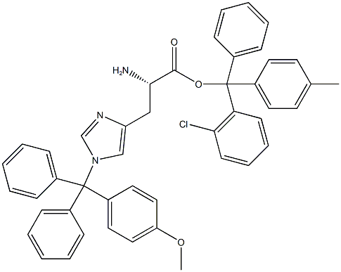 H-HIS(MMT)-2-CHLOROTRITYL RESIN Structural
