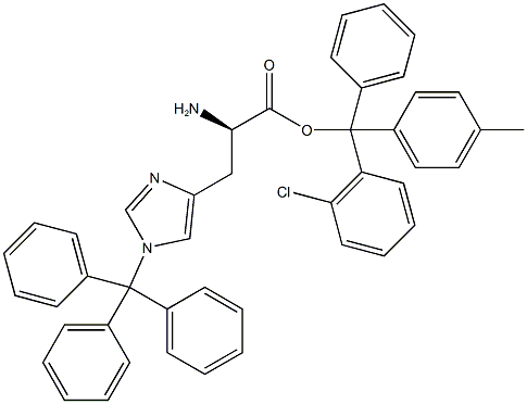 H-D-HIS(TRT)-2-CHLOROTRITYL RESIN Structural