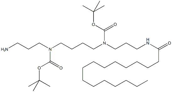 N2,N3-Bis-(t-butyloxycarbonyl)-N4-palmitoyl-1,5,10,14-tetra-aza-quatrodecan