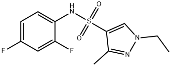 N-(2,4-difluorophenyl)-1-ethyl-3-methylpyrazole-4-sulfonamide Structural