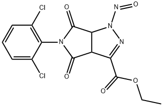 ethyl 5-(2,6-dichlorophenyl)-1-nitroso-4,6-dioxo-3a,6a-dihydropyrrolo[3,4-c]pyrazole-3-carboxylate Structural