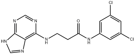 N-(3,5-dichlorophenyl)-3-(7H-purin-6-ylamino)propanamide Structural