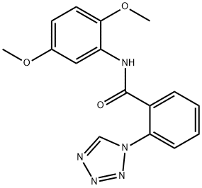 N-(2,5-dimethoxyphenyl)-2-(tetrazol-1-yl)benzamide Structural
