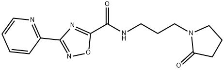 N-[3-(2-oxopyrrolidin-1-yl)propyl]-3-pyridin-2-yl-1,2,4-oxadiazole-5-carboxamide Structural