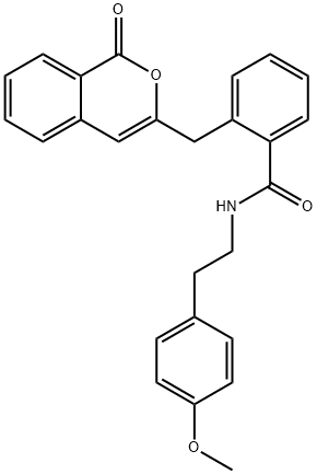 N-[2-(4-methoxyphenyl)ethyl]-2-[(1-oxoisochromen-3-yl)methyl]benzamide Structural