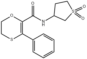 N-(1,1-dioxothiolan-3-yl)-5-phenyl-2,3-dihydro-1,4-oxathiine-6-carboxamide Structural
