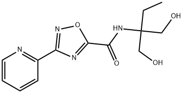 N-[1-hydroxy-2-(hydroxymethyl)butan-2-yl]-3-pyridin-2-yl-1,2,4-oxadiazole-5-carboxamide Structural