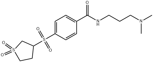 N-[3-(dimethylamino)propyl]-4-(1,1-dioxothiolan-3-yl)sulfonylbenzamide Structural
