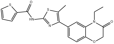 N-[4-(4-ethyl-3-oxo-1,4-benzoxazin-6-yl)-5-methyl-1,3-thiazol-2-yl]thiophene-2-carboxamide Structural